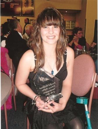 Rebecca Dubber winning the 2009 Parafed Auckland Sportswoman award